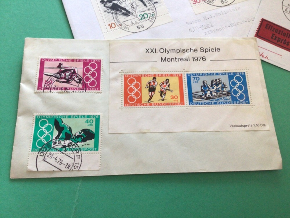 Germany Olympics 3 various postal covers A17797