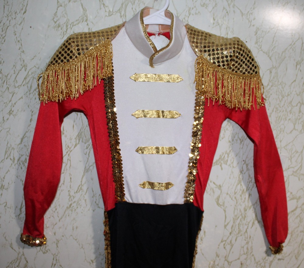 Ballet Nutcracker Dance Costume Soldier Captain Gold