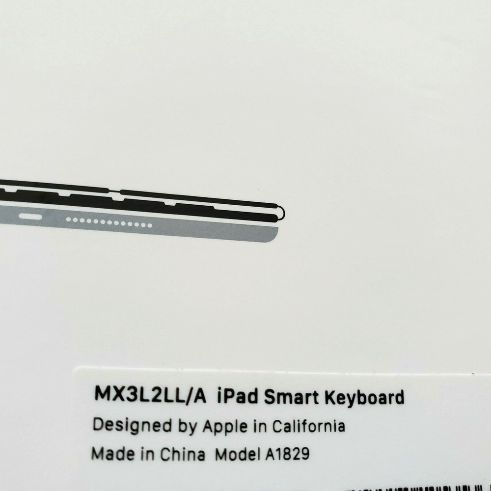 Original EMPTY BOX & MANUAL for Apple iPad Smart Keyboard A1829 MX3L2LL/A