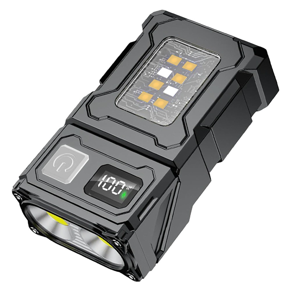 Clip Pocket LED Flashlight Magnetic USB Rechargeable Mini Torch Work Light IPX4