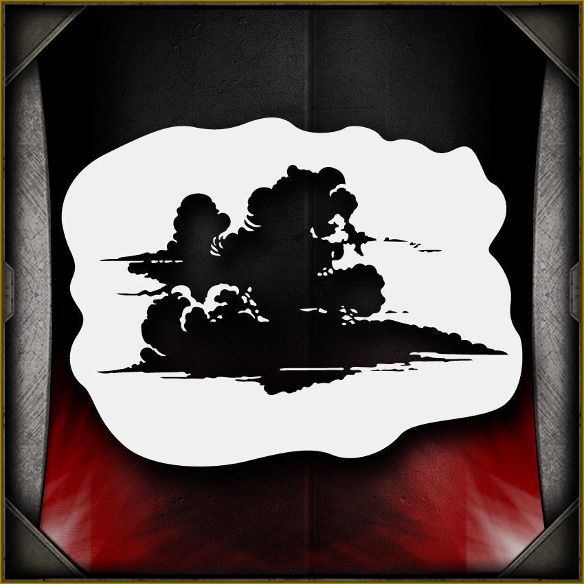 Clouds 1 -  Airbrush Stencil Template Airsick Cloud