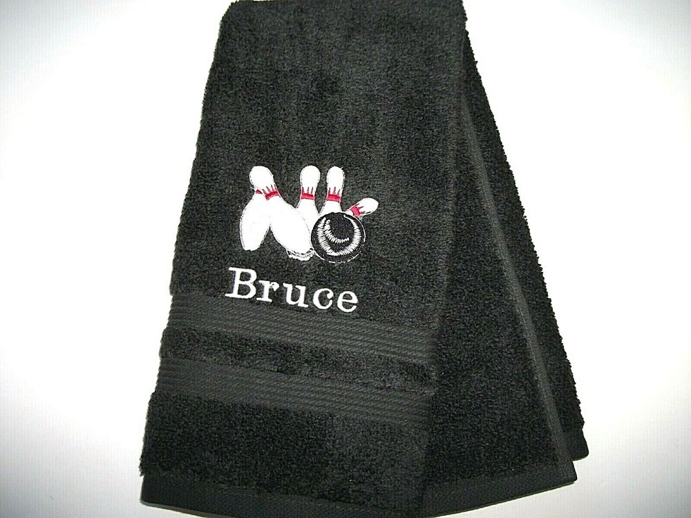 BOWLING TOWEL, PERSONALIZED, EMBROIDERED, PLEASE READ THE WHOLE LISTING