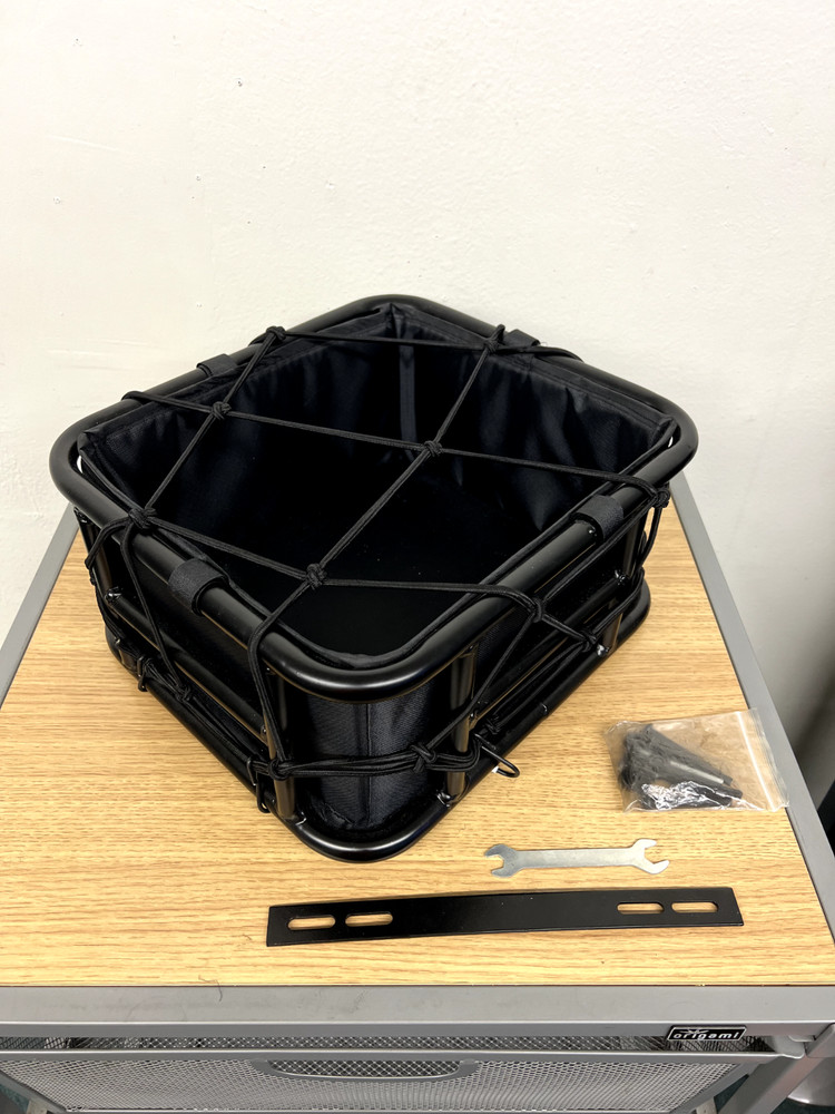 Heavy-Duty Rear Cargo Basket for Bikes & E-Bikes - Includes Waterproof Liner