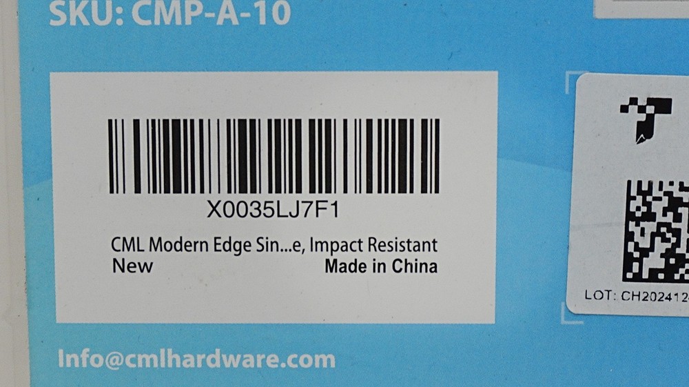 10-Pack CML Modern Edge Framed Single Duplex Impact Resistant Switch Wall Plate