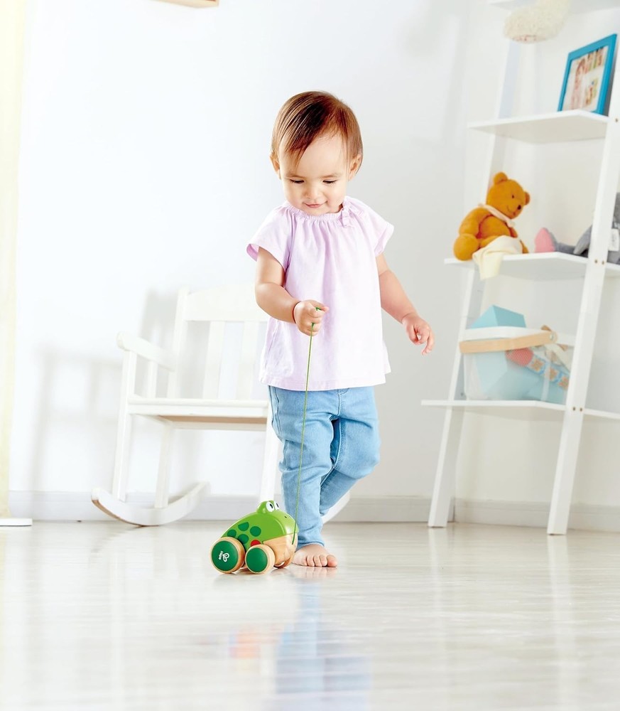 Frog Pull-Along Toy with Interactive Features | Encourages Crawling & Walking