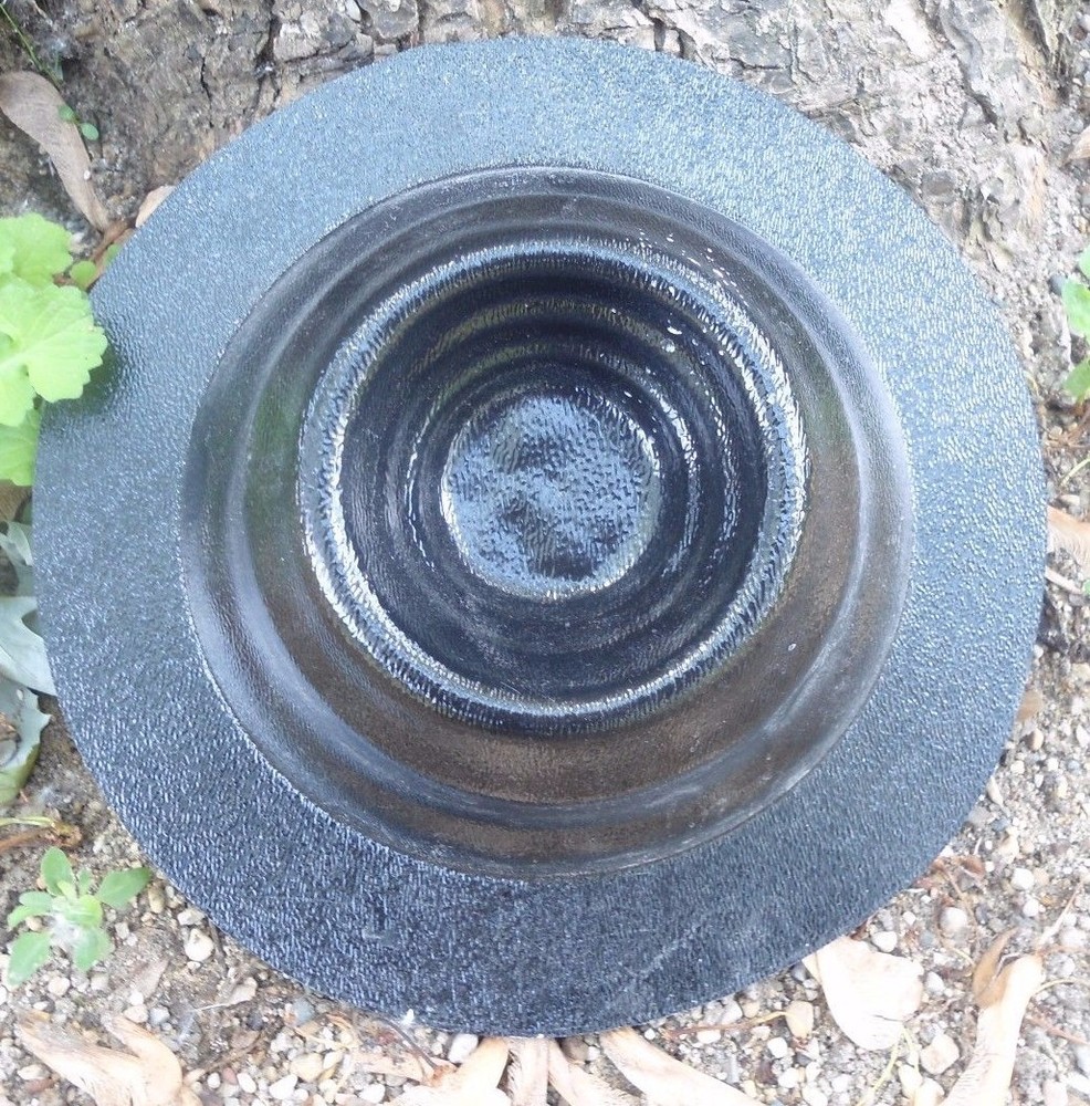 Mini birdbath riser stand mold plaster concrete casting 6" W x 3.5"H
