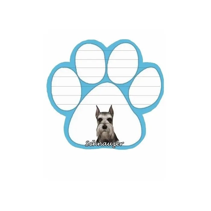 E&S Pets Schnauzer Magnetic Note Pad with 50 Adhesive Sheets