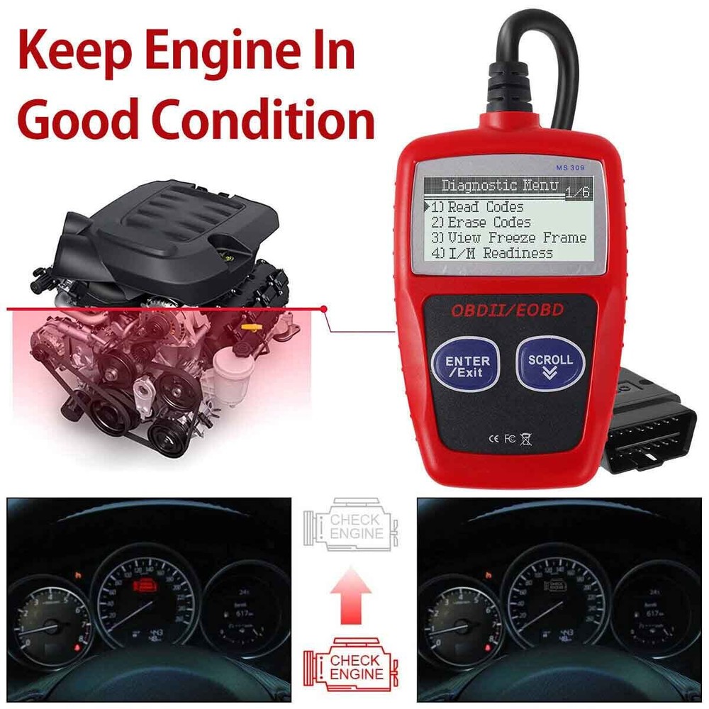 OBD2 car diagnostic instrument code reader MS309