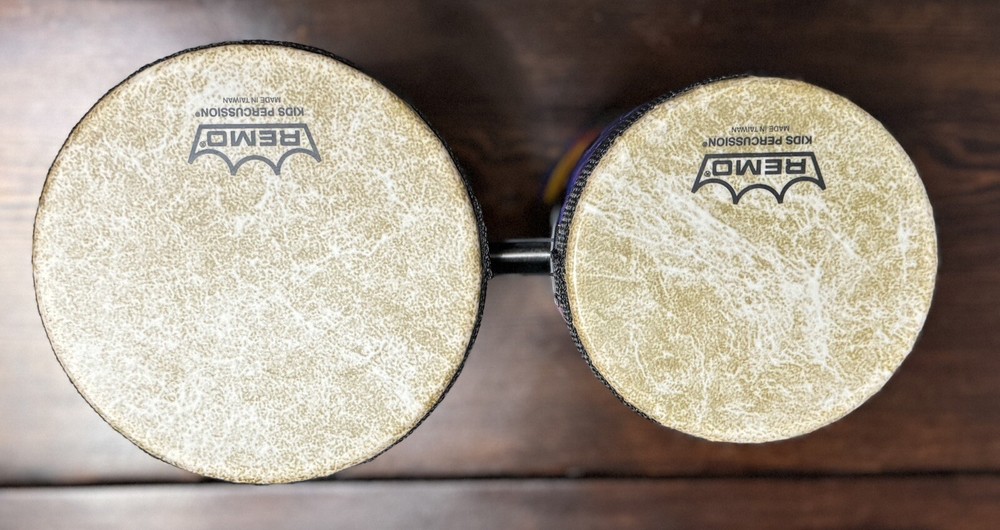 Remo Bongo Drum Set Kids Learning Percussion Music Jungle