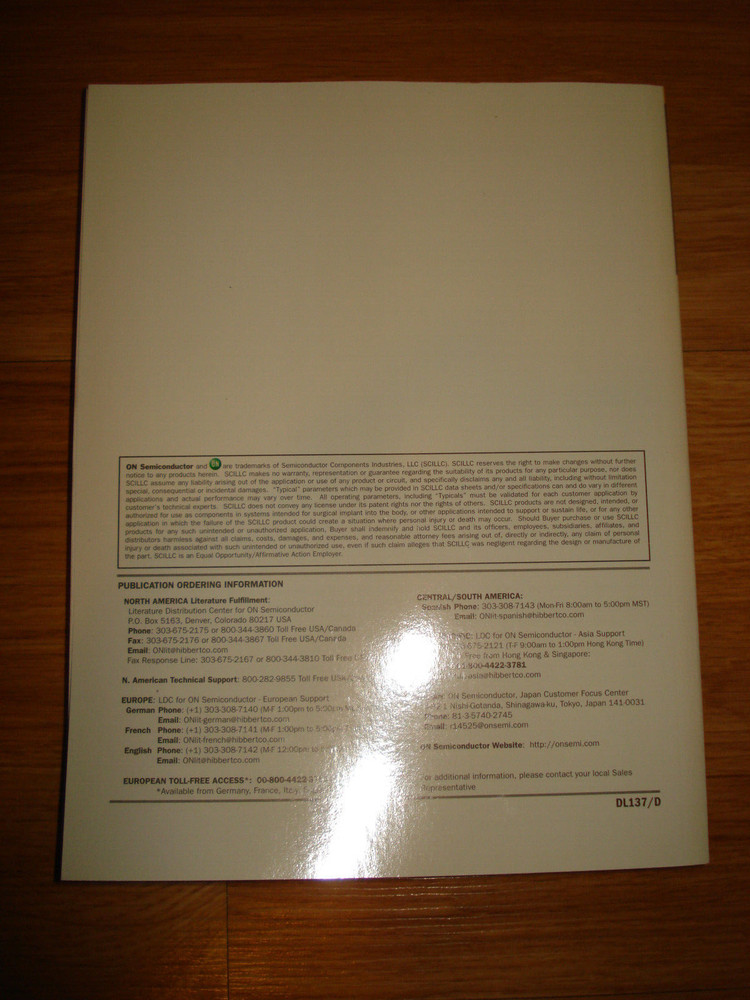 ON Semiconductor Thyristor Device Data Databook, May 2000