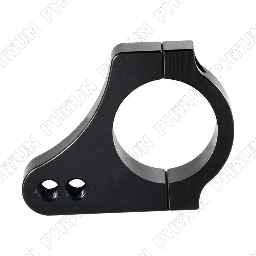 58mm Motorcycle Aluminium Steering Damper Fork Frame Mount Bracket Clamp Black