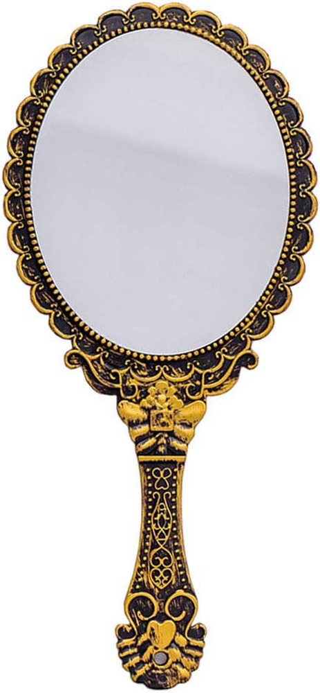 Vintage Handheld Mirror Small Hand Held Mirror with Handle Vanity Bronze