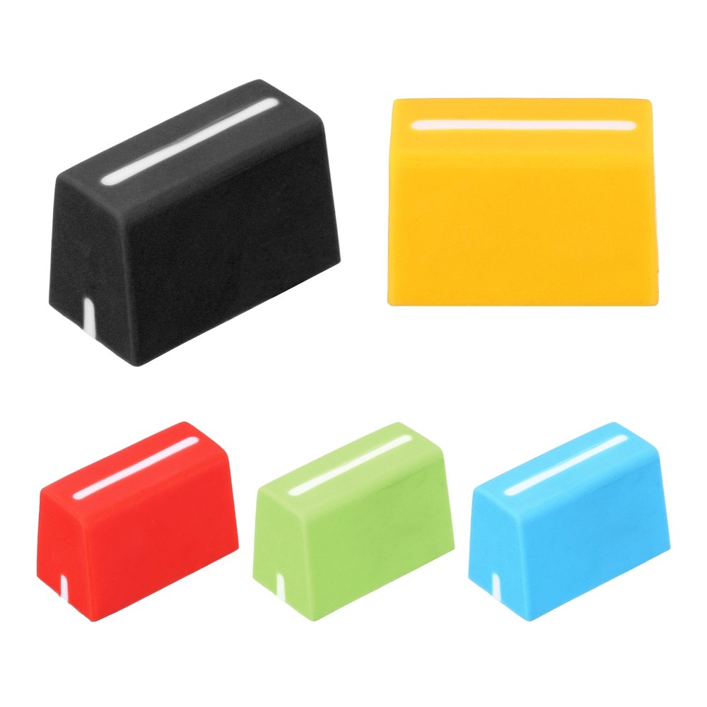 Universal Fader Knobs, Multi-Color Mixer Fader Caps Rubber for DJ Console, 5Pcs