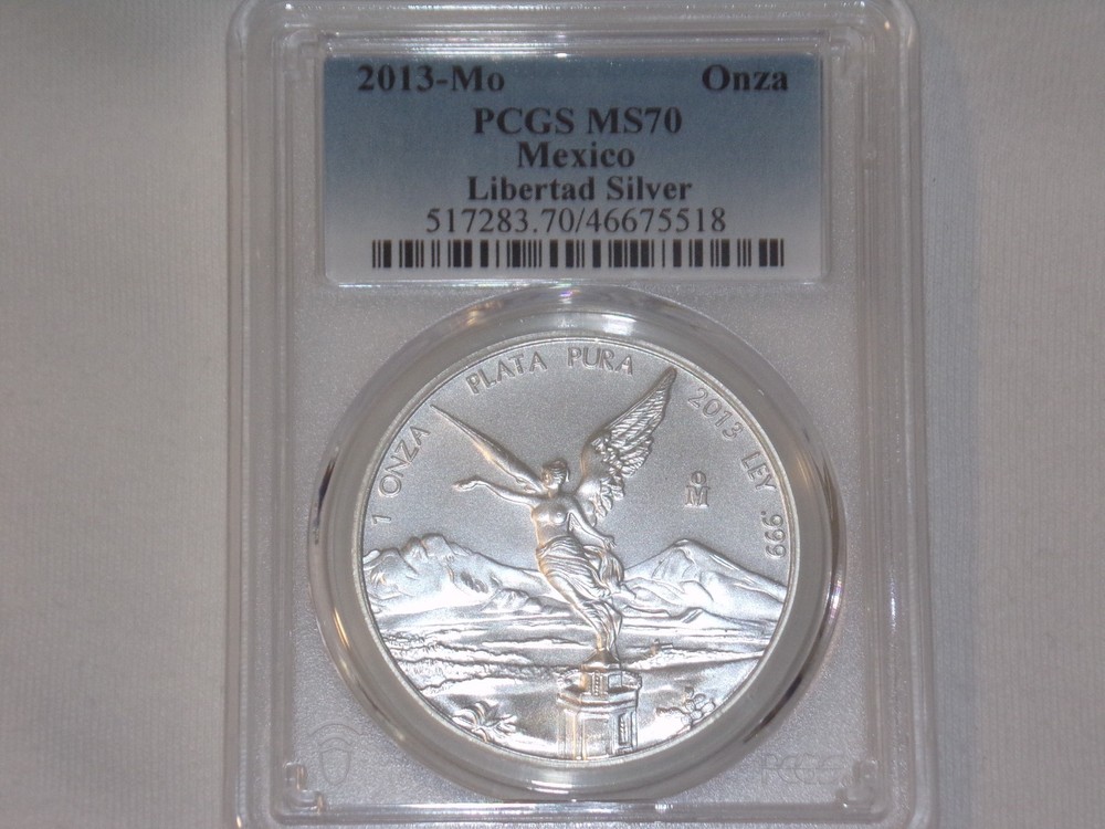 2013 MO PCGS MS70 ONZA MEXICO SILVER LIBERTAD