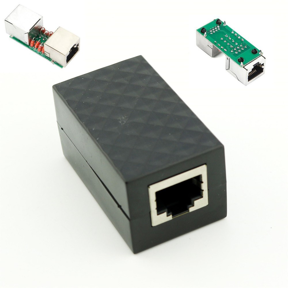 Lightning Arrester RJ45 Adapter Ethernet Surge Protector Network Protect Device