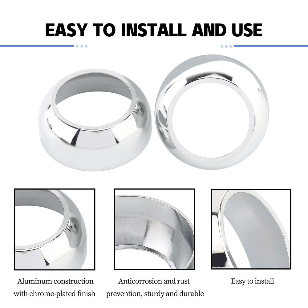Chrome 39mm Front Fork Boot Cap Covers For Harley Dyna Super Glide Sportster 883
