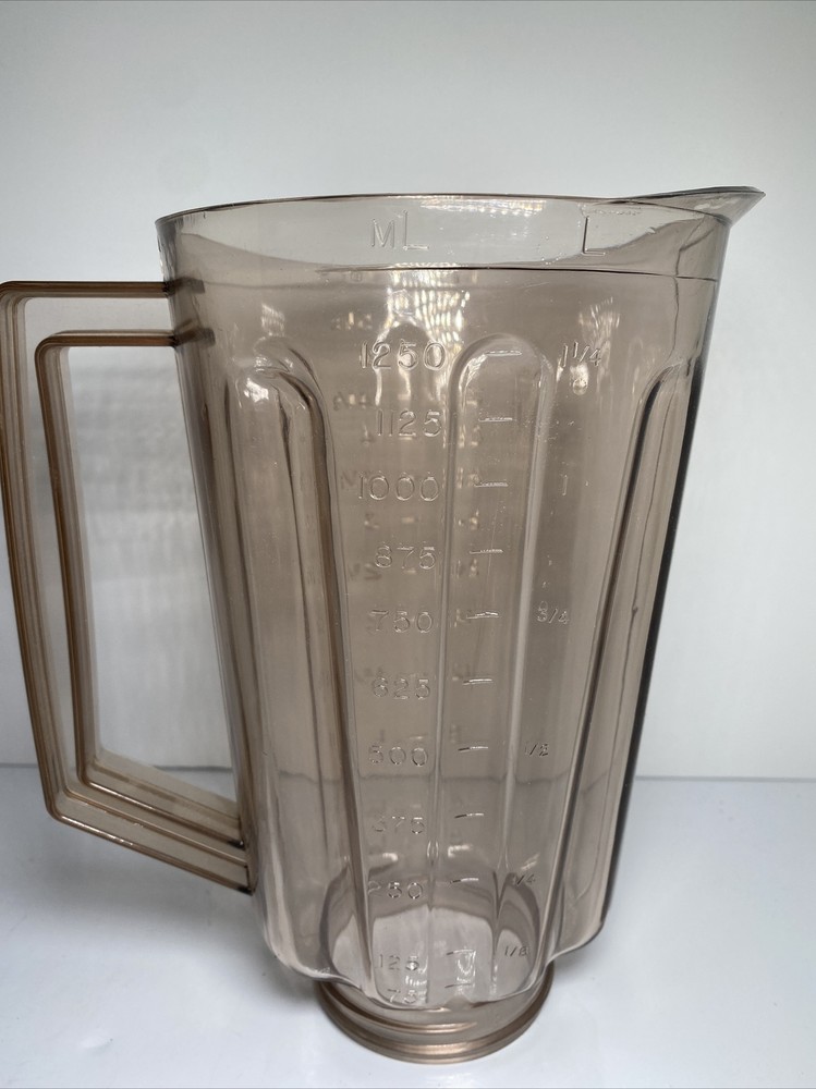 REPLACEMENT BLENDER PITCHER JAR Only 5.5 Cup 44 oz Amber Unbranded Plastic