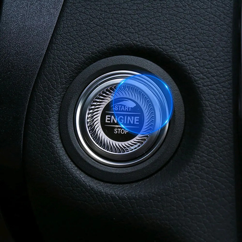 1pc Universal Car Transparent Waterproof Engine Ignition Start Stop Button Anti