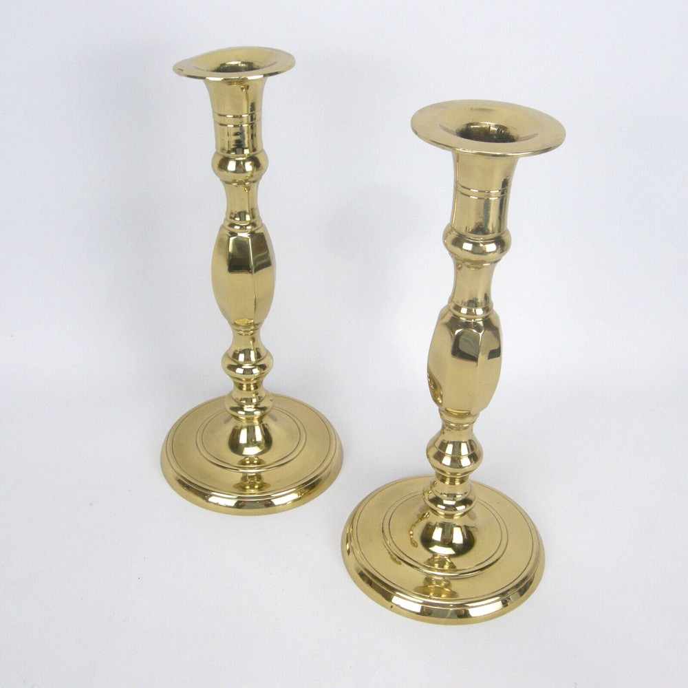 Candle Holders Polished Brass 10" GC