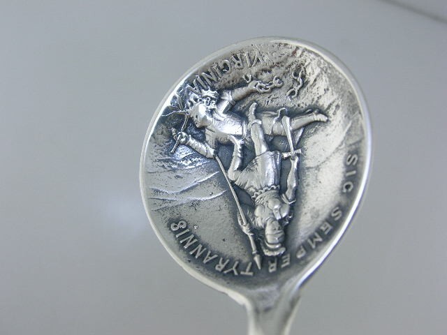 Sterling Silver GORHAM Souvenir Spoon ROBERT E. LEE Monument VIRGINIA VA