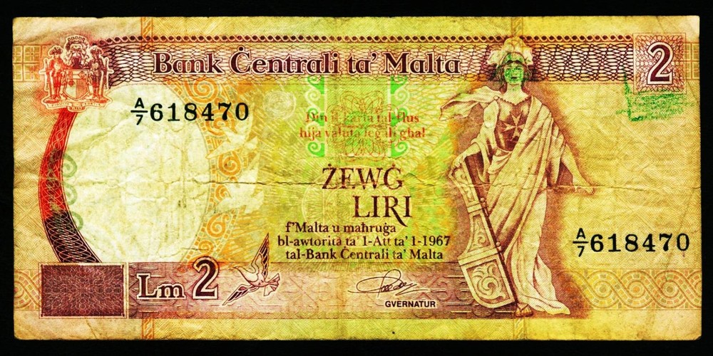 MALTA. 2 Liri 1967 (1989). 41.