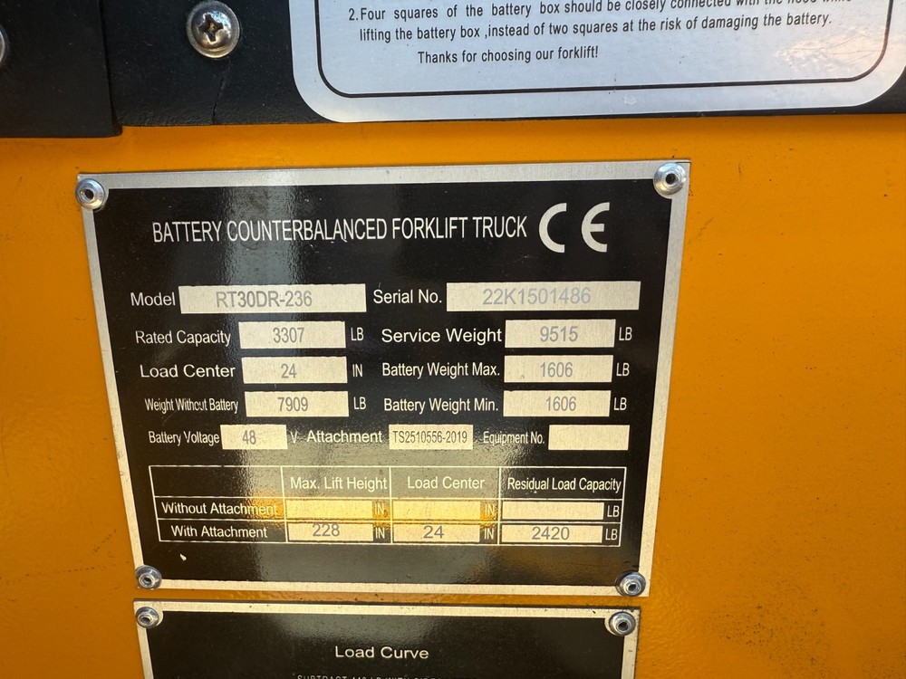 Noblelift Forklift Model RT30DR-236