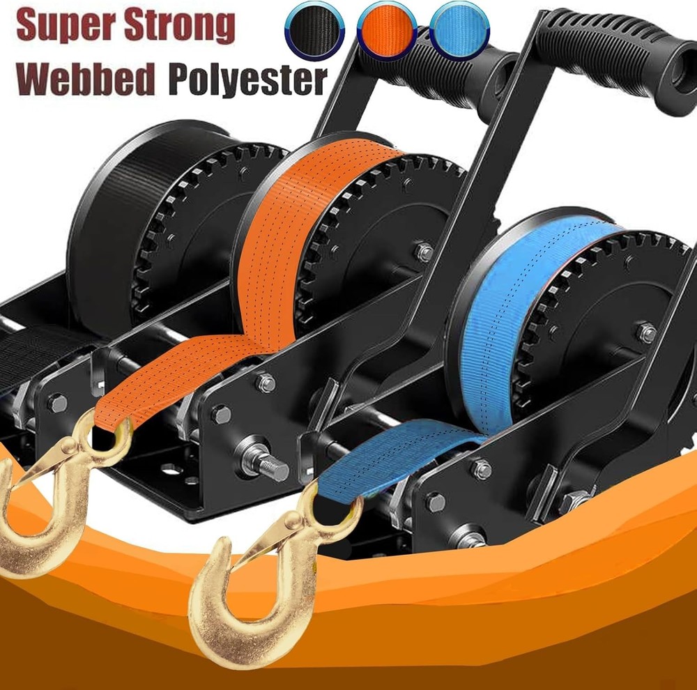 Boat Trailer Winch Strap with Hook,Heavy Duty Winch Strap Suitable for Towing...