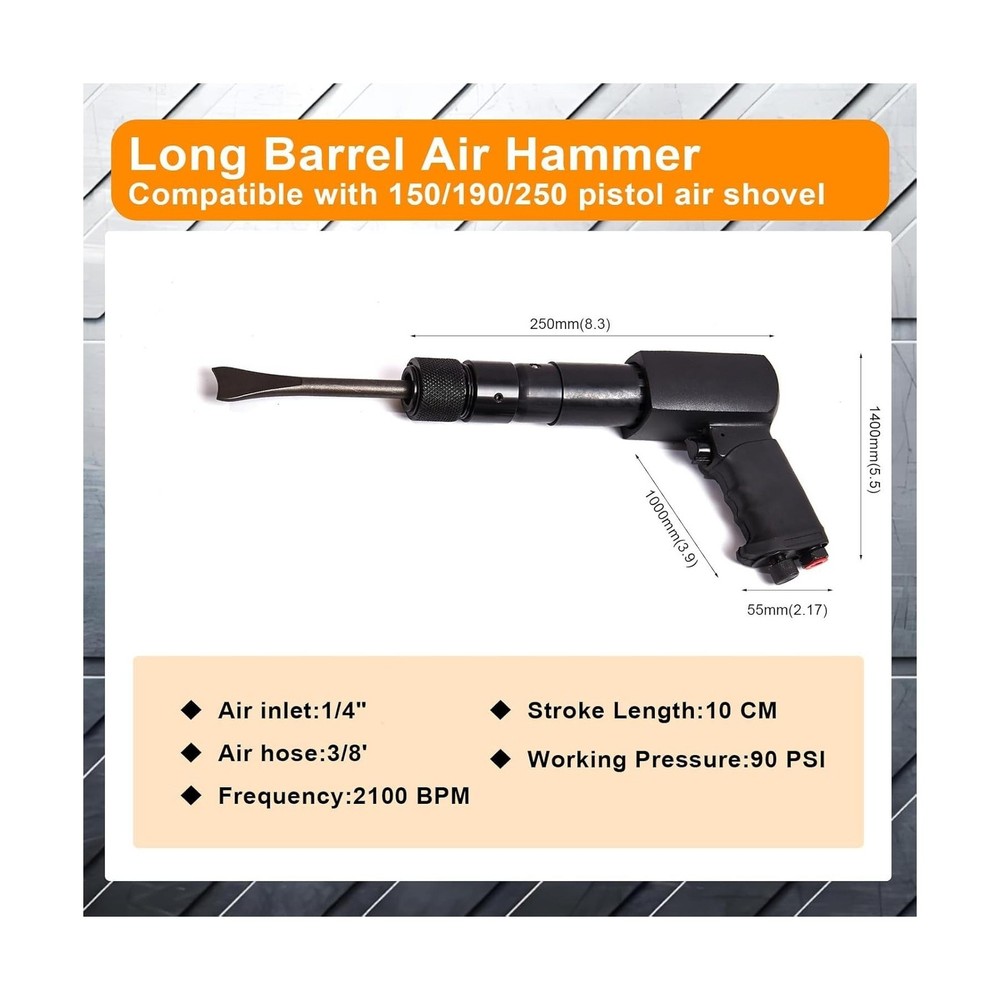 Air Hammer with 29-Piece Tool Plus Set Multifunctional Pneumatic Hammer Kit w...