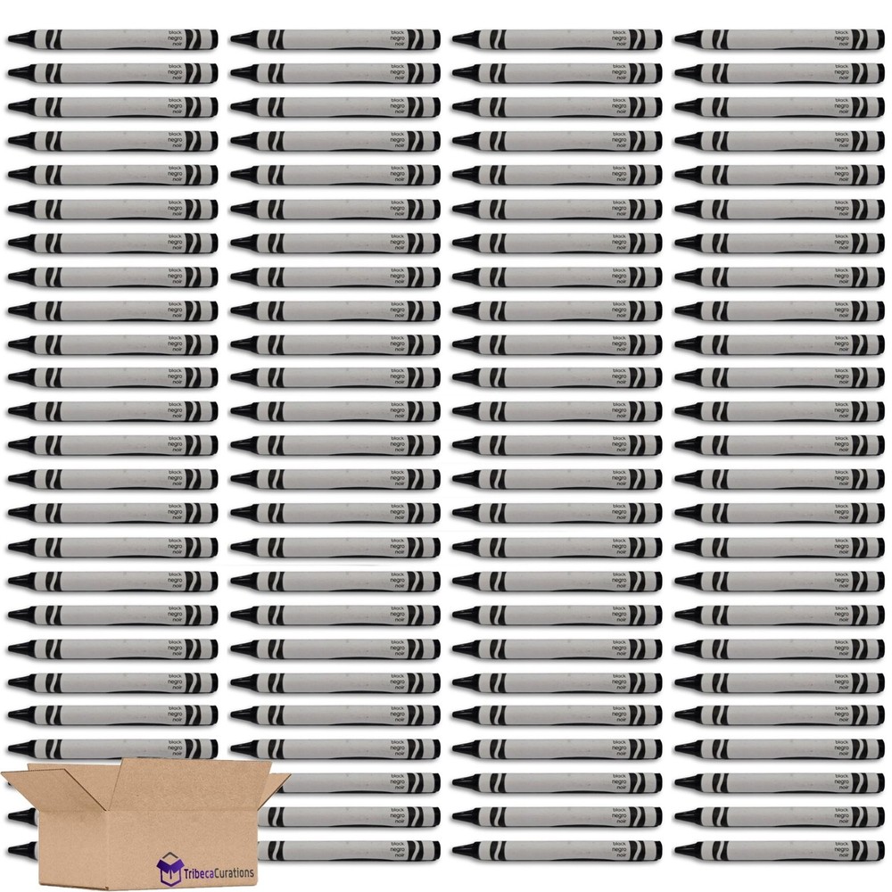 Black Crayon Bulk Value Pack 100 Count