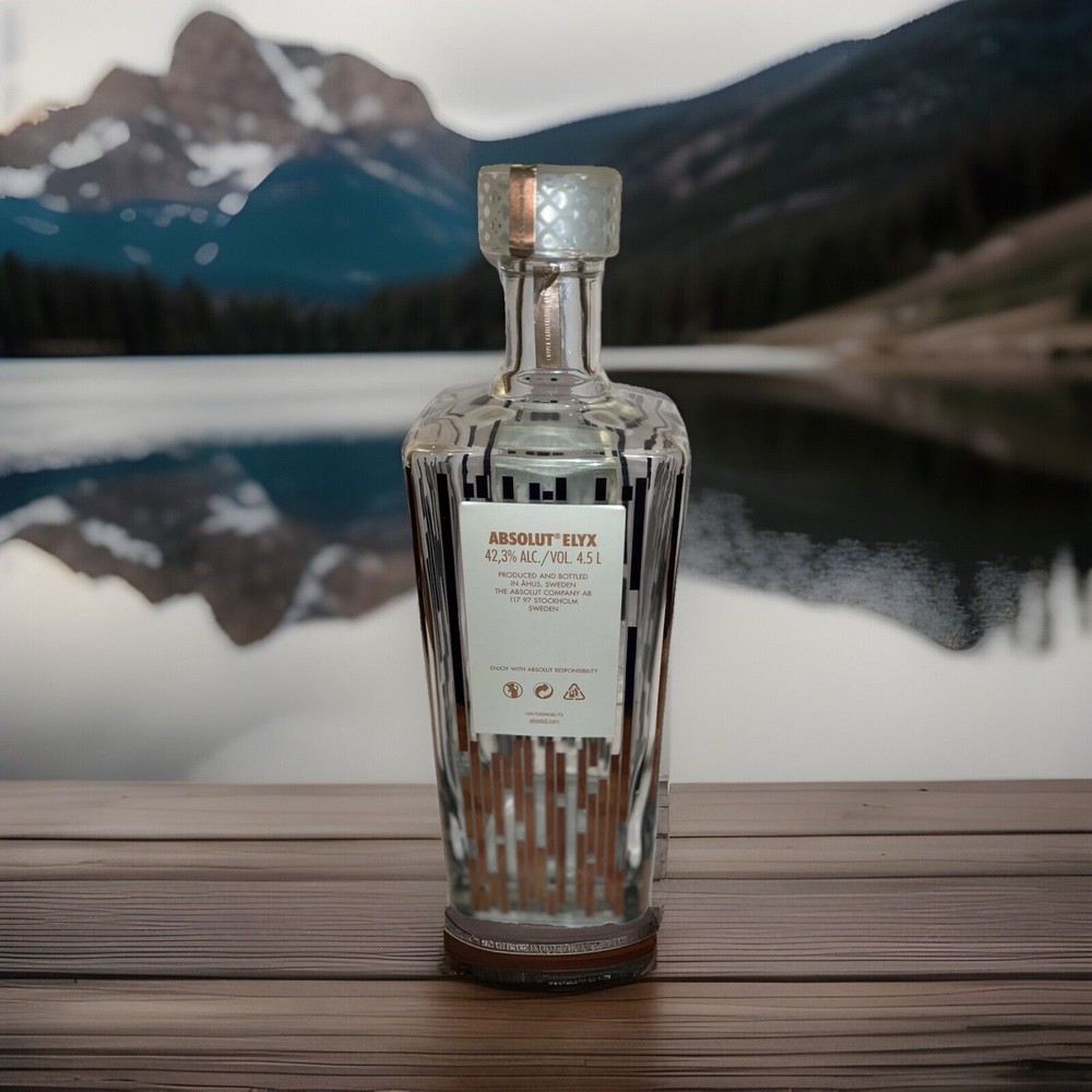 4.5 Liter Absolut ELYX bottle Rare Empty Bottle