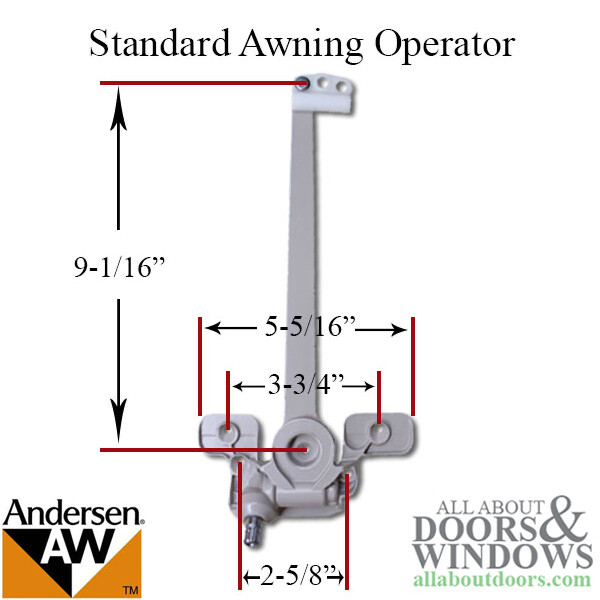 Andersen Awning Operator for EZ Awning Windows Standard Non Handed Operator