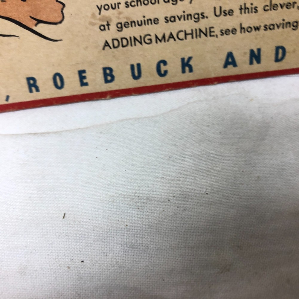 Vintage Sears Back to School Adding Machine Manual Cardboard