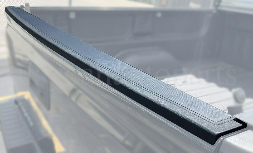 Fit For 2014-2019 Sierra Silverado Black Tailgate Cap Molding Top Protector Trim