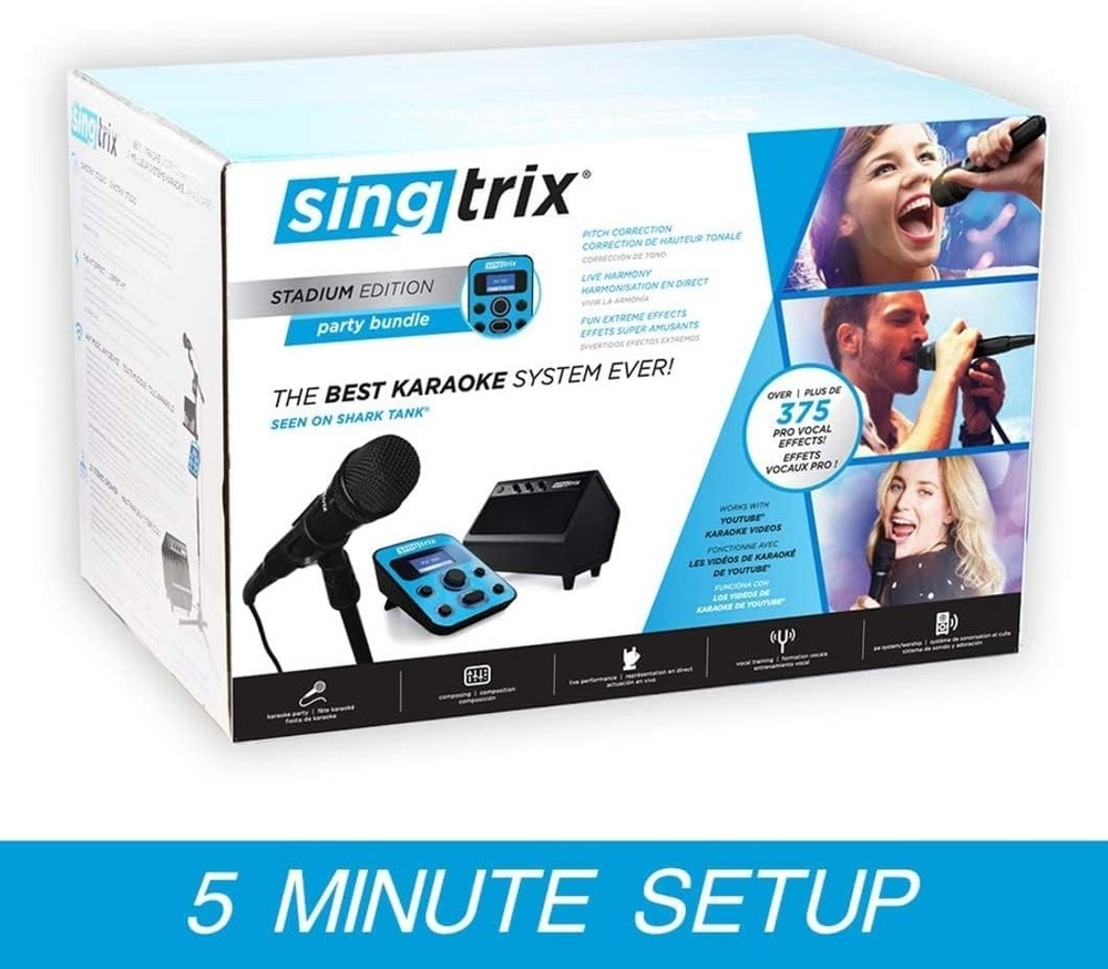 Singtrix Portable Karaoke Machine System All-In-One Party Bundle TESTED WORKING