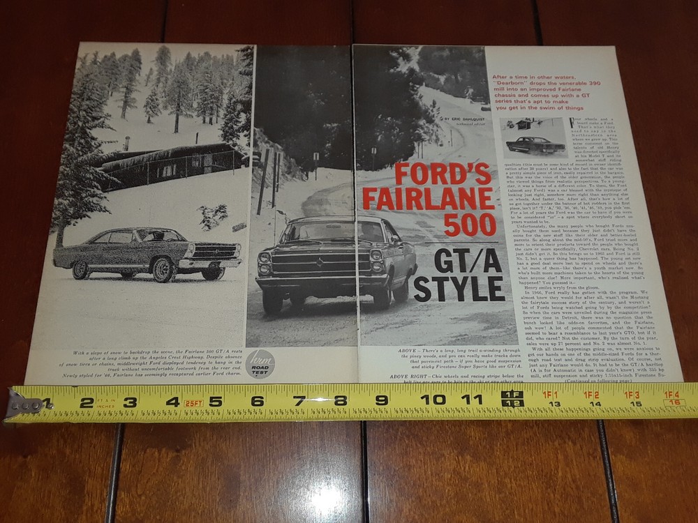 1966 FORD FAIRLANE GT/A ORIGINAL ARTICLE