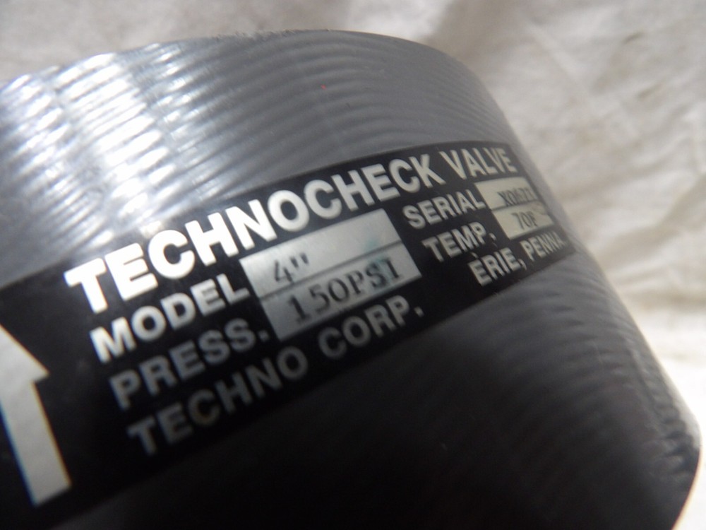 Technocheck Valve 4" PSI 150 Temp 70F