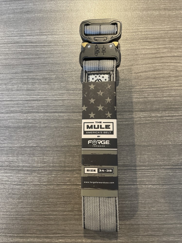 FORGE FORWARD, MULE, Money Belt. Size Medium. 34-38”. Grey