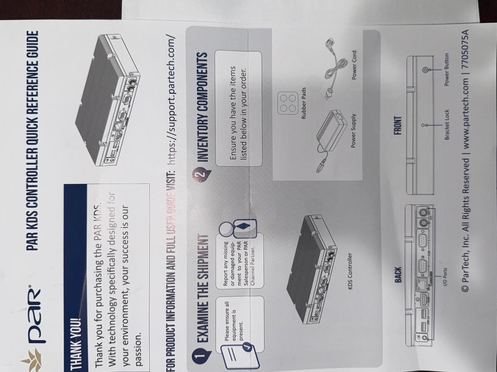 NEW!!! PAR M3720 KDS Quick Service Controller