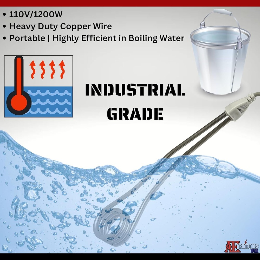 Electric Water Heater, Portable Heater, Stainless Steel Bucket 2Pc Pack