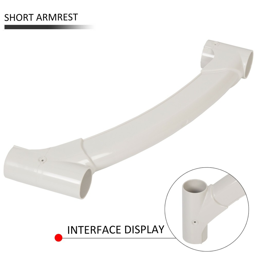 White Short Handrail Replace For Above Ground Swimming Pool Step