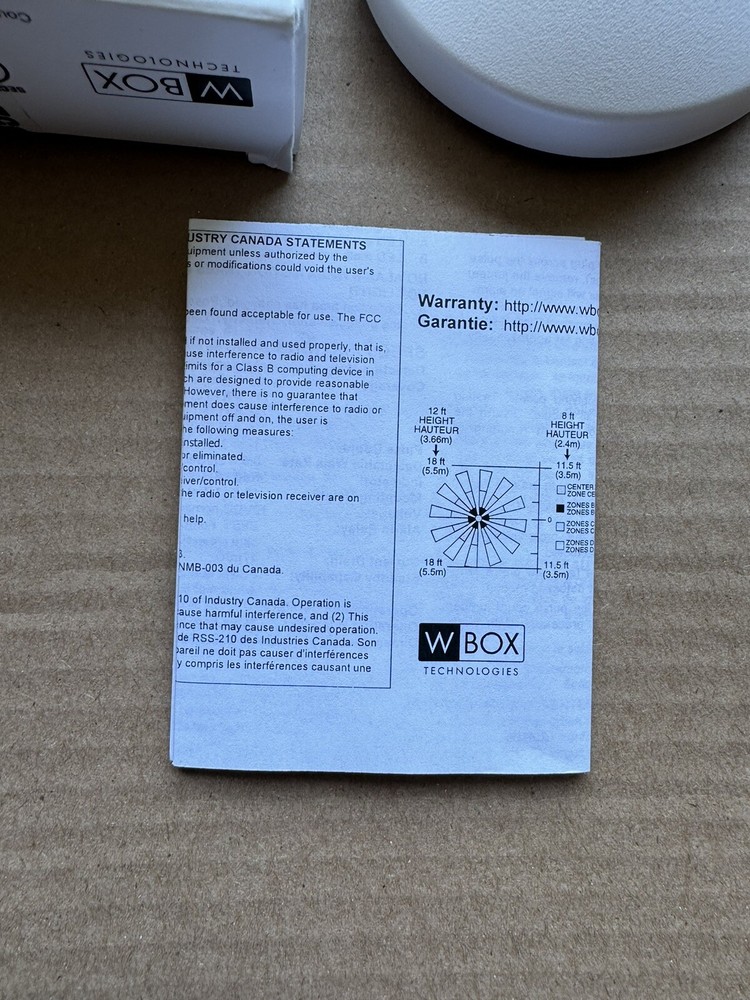 ADI PRO W BOX 0E-PIRCM Ceiling Mount Passive Infrared Motion Sensor (360°)