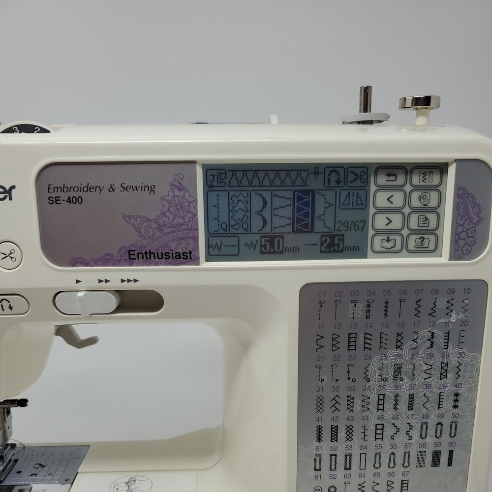 Brother SE-400 Computerized Embroidery Sewing Machine No Base, Tested/Works