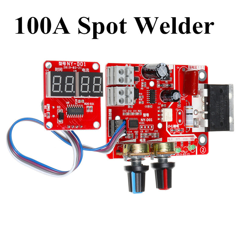 40A / 100A Digital Spot Welder Machine Board Welding Time & Current Controller