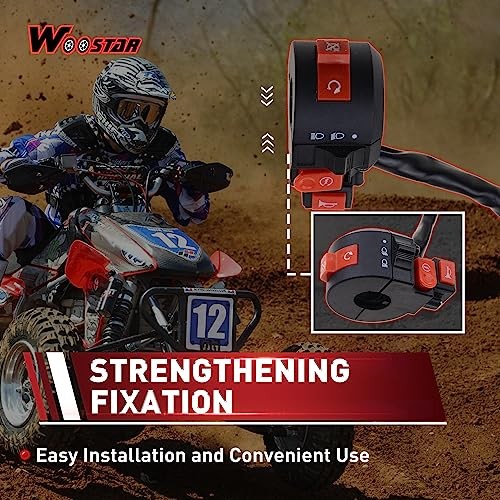 7/8" 22mm Handlebar 4 Function Right Start Switch with Horn Button 4 Functions