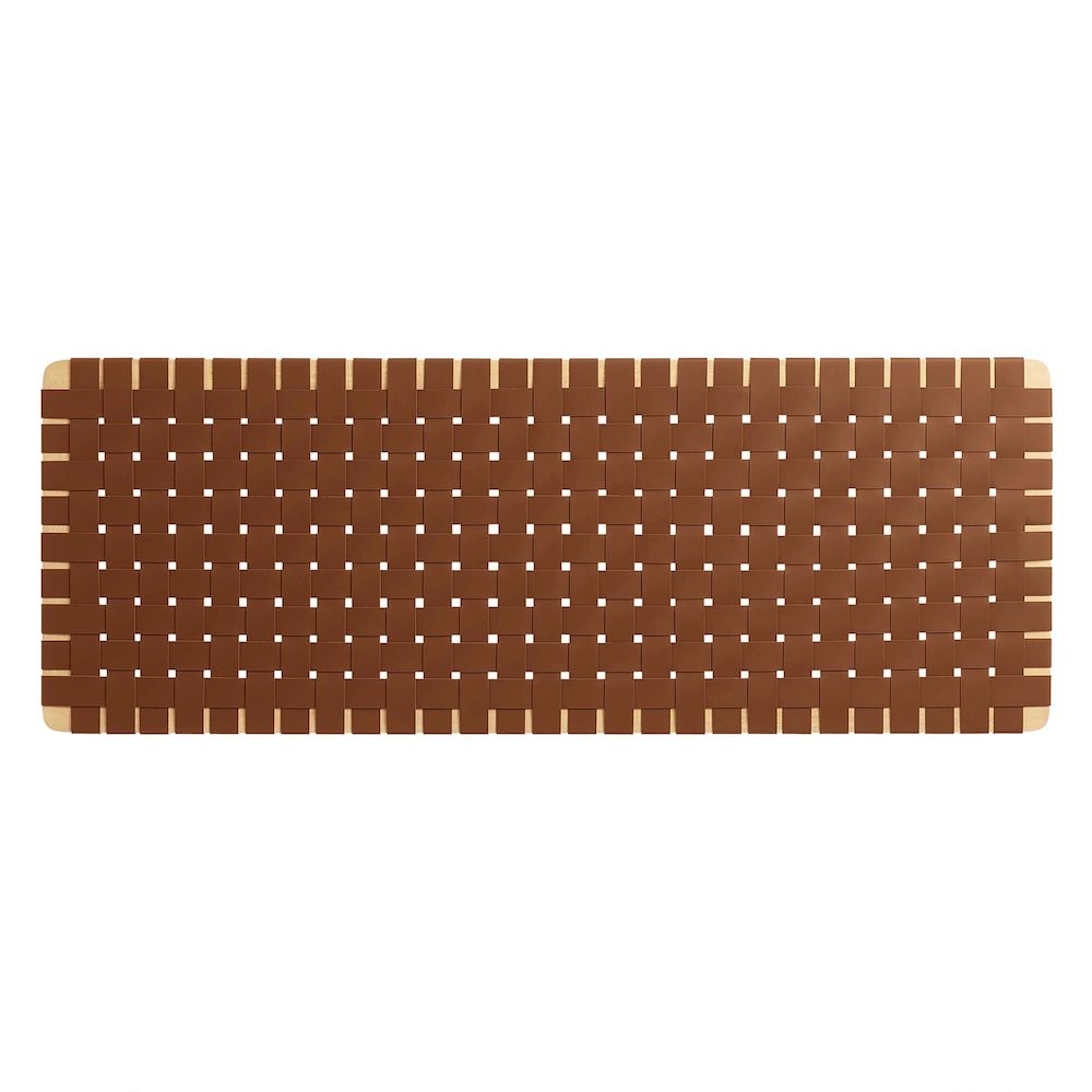 Sparta Weave Wall-Mount Vegan Leather Queen Headboard