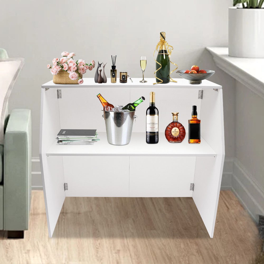 Foldable Bar Portable Event Bar Rectangular Portable Bar Cabinet Free-standing