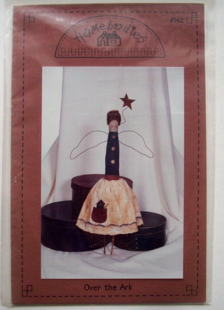 17" Over the Ark Angel primitive soft sculpture craft pattern Homebodies *C