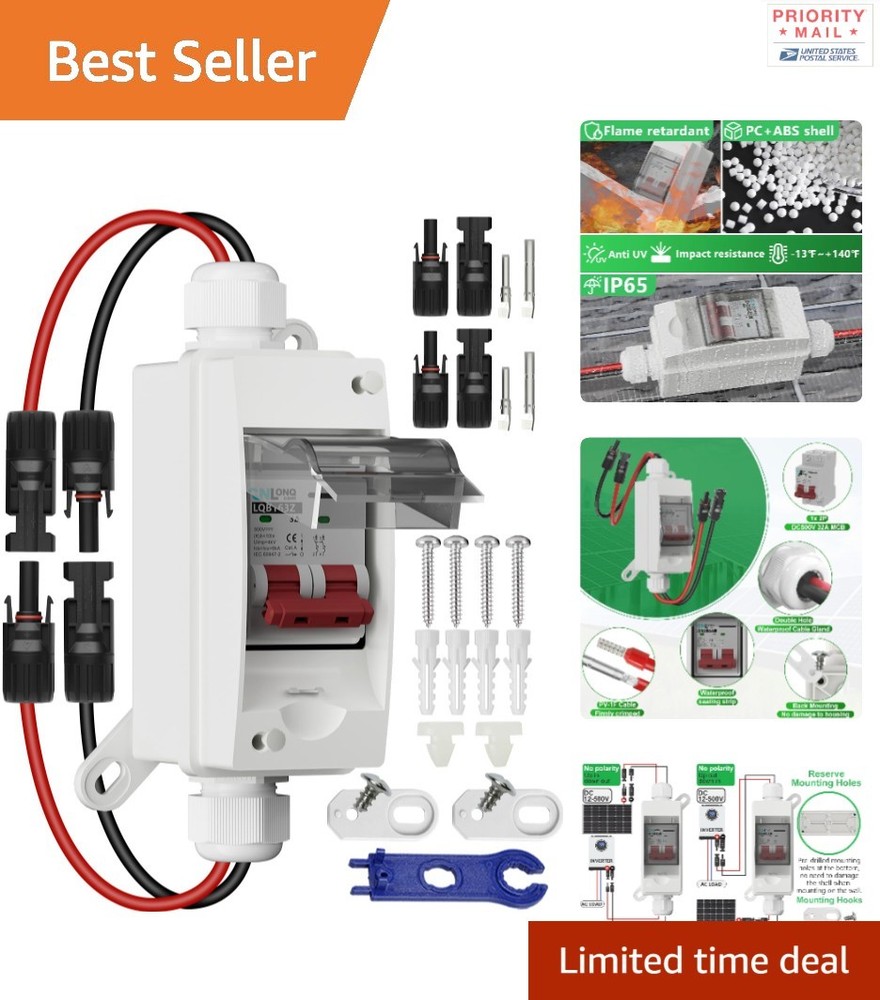 1 Input 1 Output Solar Disconnect Switch with Waterproof Box for Efficiency