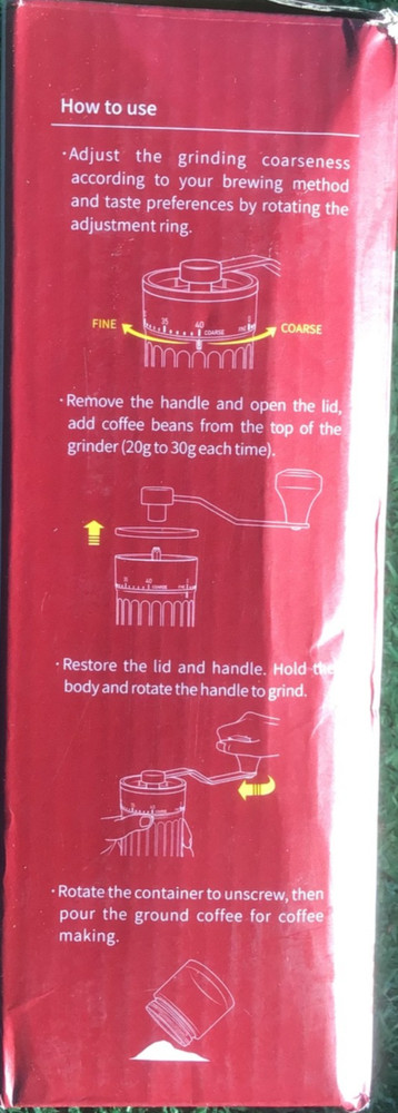 Mini Manual Coffee Grinder with 40 Adjustable Settings Portable Hand Bean Mill