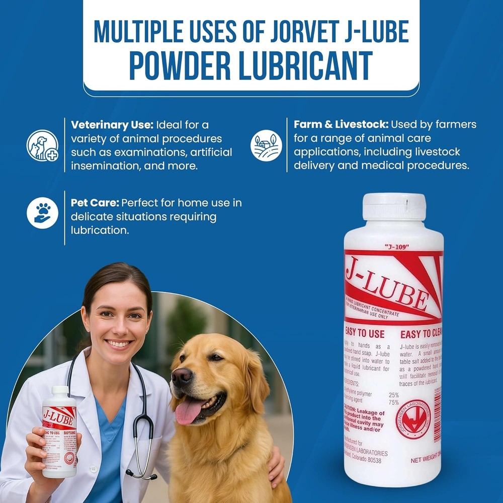 Powder Lubricant for Veterinary and Obstetric Use